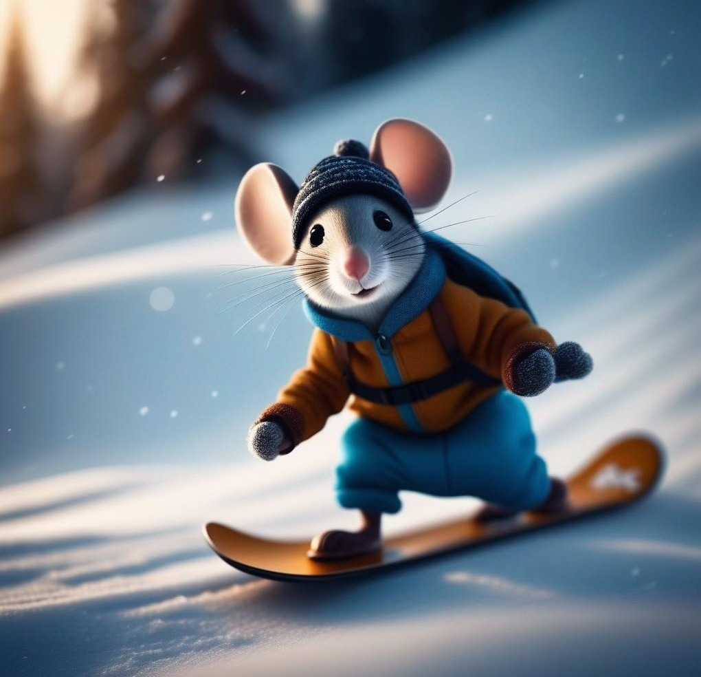 Myška jako maskot Ski areálu Myšák v Karlově pod Pradědem